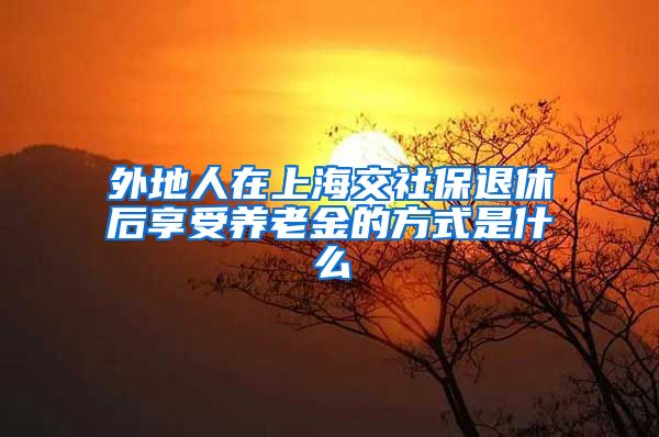 外地人在上海交社保退休后享受养老金的方式是什么