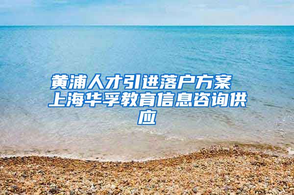 黄浦人才引进落户方案 上海华孚教育信息咨询供应