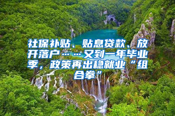 社保补贴、贴息贷款、放开落户……又到一年毕业季，政策再出稳就业“组合拳”