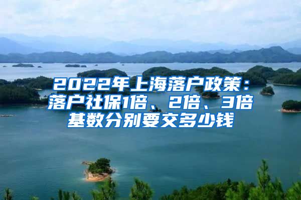 2022年上海落户政策：落户社保1倍、2倍、3倍基数分别要交多少钱