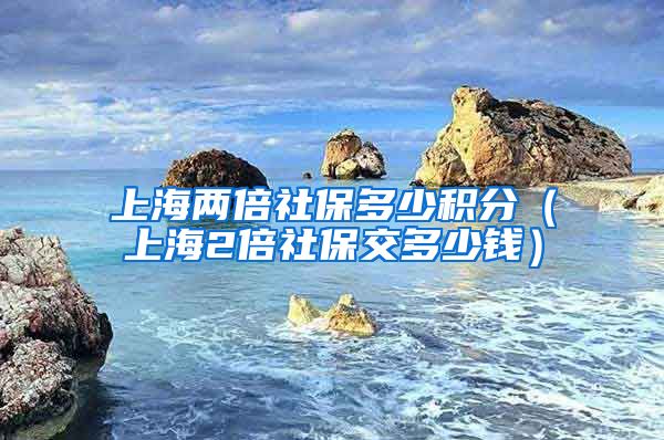 上海两倍社保多少积分（上海2倍社保交多少钱）