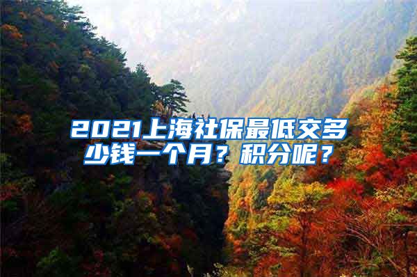 2021上海社保最低交多少钱一个月？积分呢？