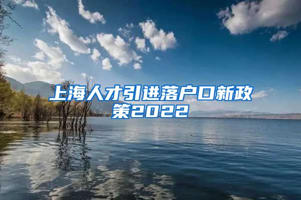 上海人才引进落户口新政策2022