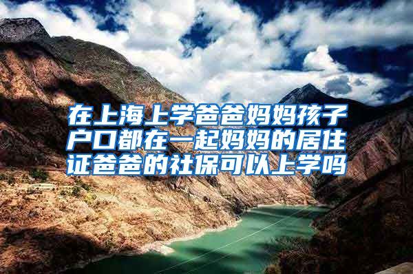 在上海上学爸爸妈妈孩子户口都在一起妈妈的居住证爸爸的社保可以上学吗