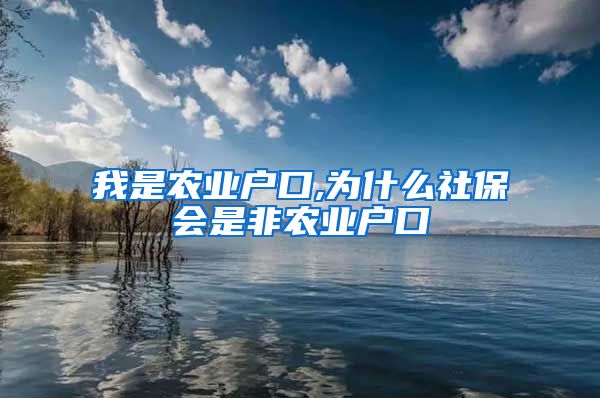 我是农业户口,为什么社保会是非农业户口