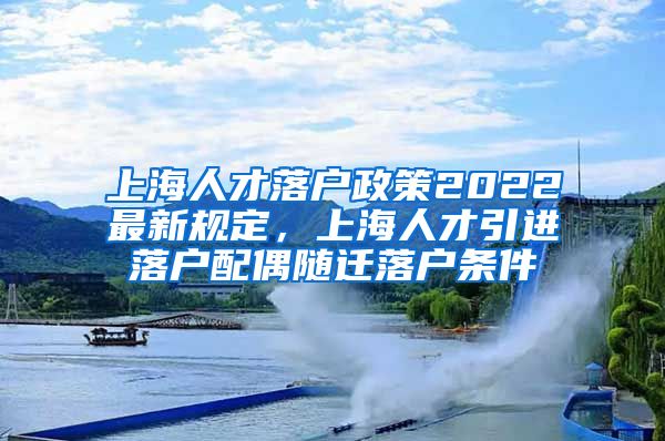 上海人才落户政策2022最新规定，上海人才引进落户配偶随迁落户条件