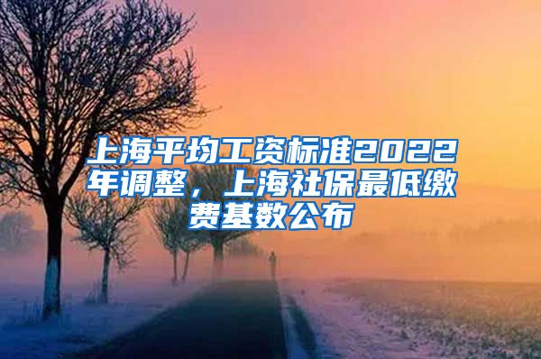 上海平均工资标准2022年调整，上海社保最低缴费基数公布