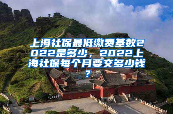 上海社保最低缴费基数2022是多少，2022上海社保每个月要交多少钱？