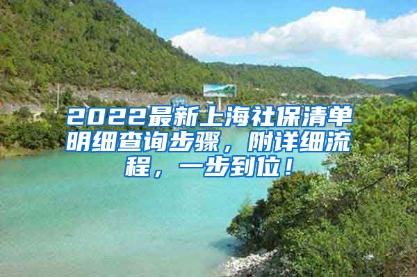 2022最新上海社保清单明细查询步骤，附详细流程，一步到位！