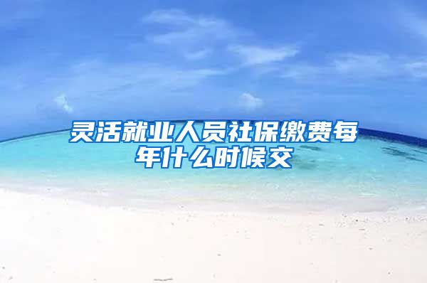 灵活就业人员社保缴费每年什么时候交