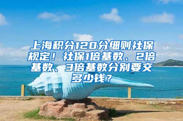 上海积分120分细则社保规定！社保1倍基数、2倍基数、3倍基数分别要交多少钱？