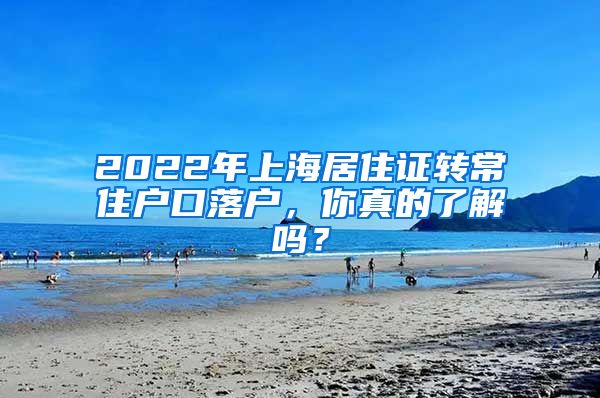 2022年上海居住证转常住户口落户，你真的了解吗？