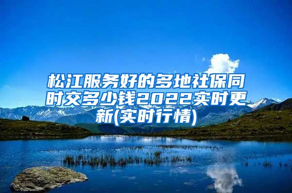 松江服务好的多地社保同时交多少钱2022实时更新(实时行情)