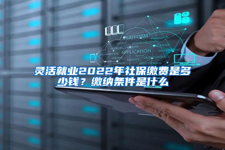 灵活就业2022年社保缴费是多少钱？缴纳条件是什么