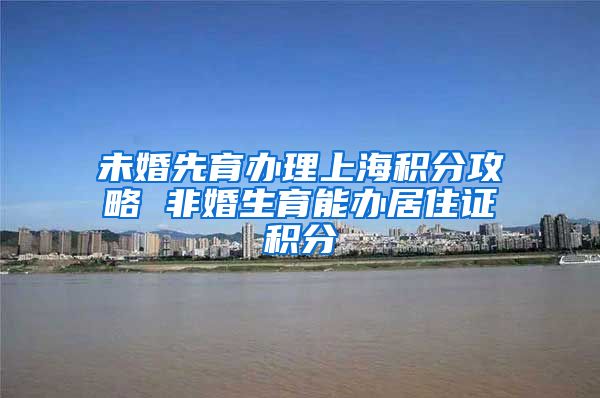 未婚先育办理上海积分攻略 非婚生育能办居住证积分