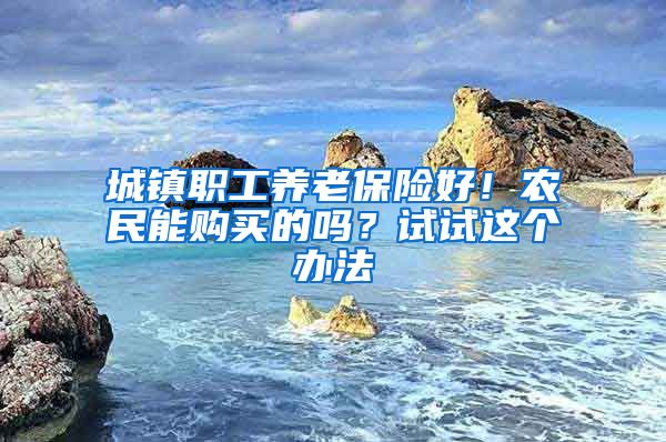 城镇职工养老保险好！农民能购买的吗？试试这个办法