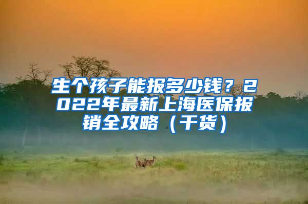 生个孩子能报多少钱？2022年最新上海医保报销全攻略（干货）