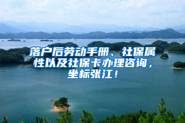 落户后劳动手册、社保属性以及社保卡办理咨询，坐标张江！