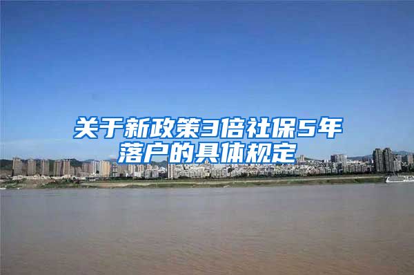 关于新政策3倍社保5年落户的具体规定