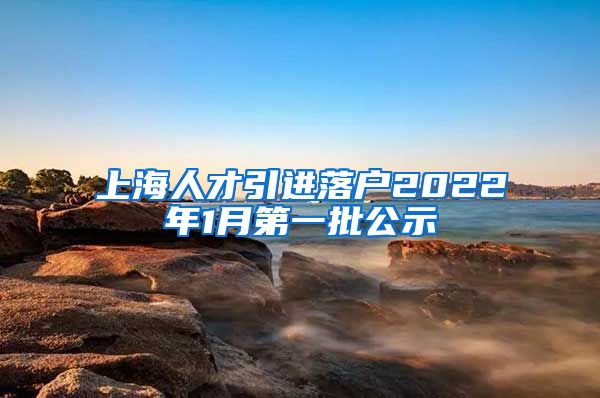 上海人才引进落户2022年1月第一批公示