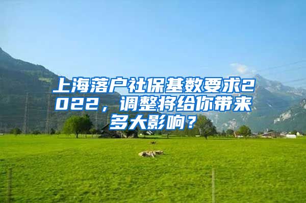 上海落户社保基数要求2022，调整将给你带来多大影响？