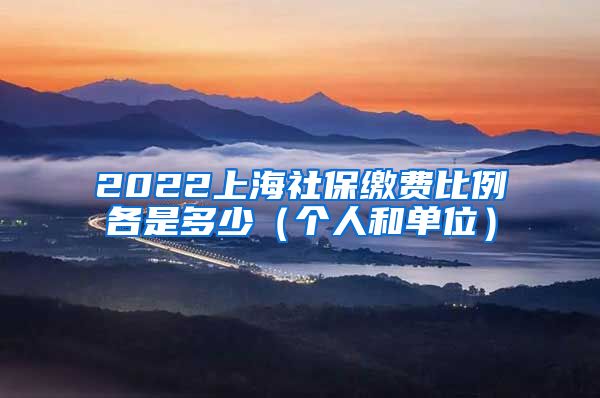 2022上海社保缴费比例各是多少（个人和单位）