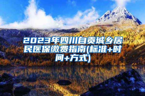 2023年四川自贡城乡居民医保缴费指南(标准+时间+方式)