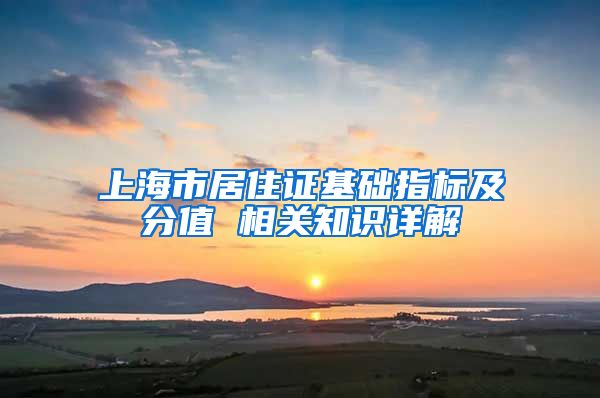 上海市居住证基础指标及分值 相关知识详解