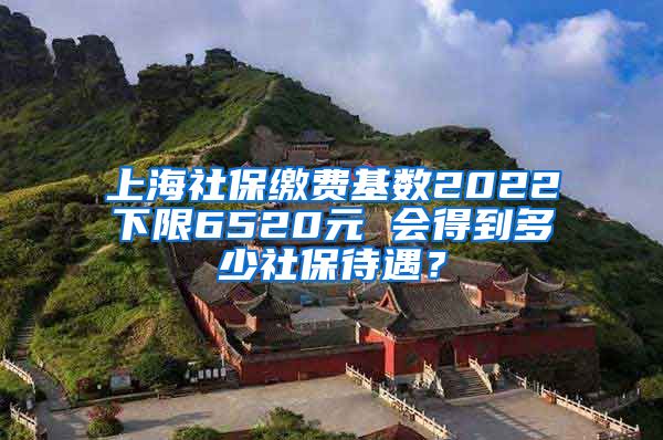 上海社保缴费基数2022下限6520元 会得到多少社保待遇？