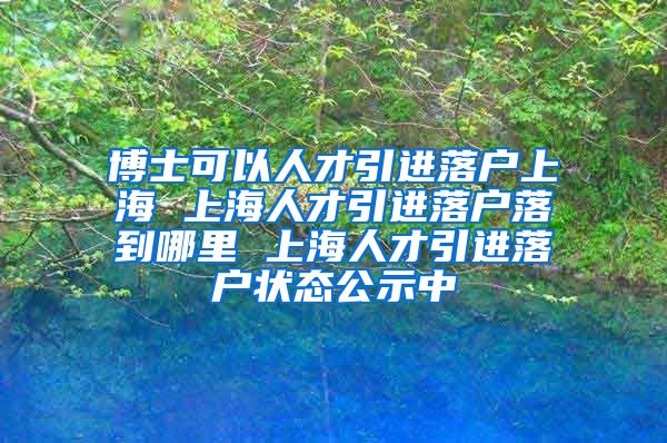 博士可以人才引进落户上海 上海人才引进落户落到哪里 上海人才引进落户状态公示中