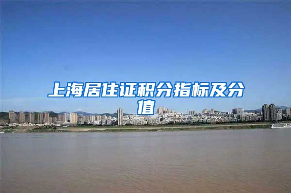 上海居住证积分指标及分值