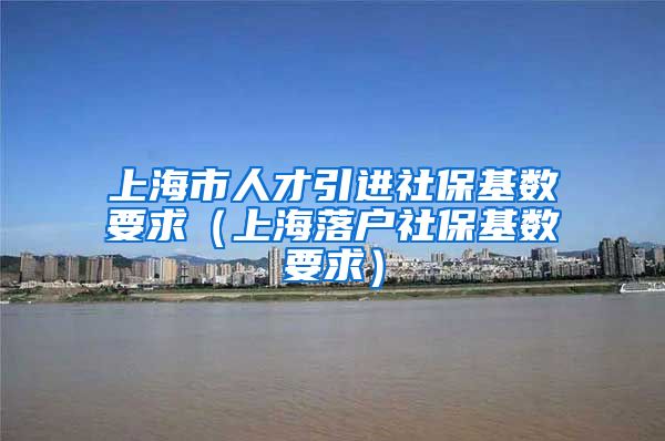 上海市人才引进社保基数要求（上海落户社保基数要求）