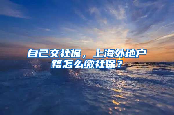 自己交社保，上海外地户籍怎么缴社保？