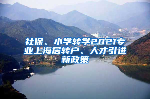 社保、小学转学2021专业上海居转户、人才引进新政策