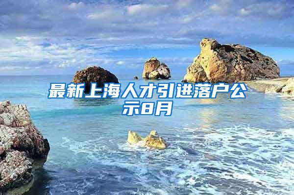 最新上海人才引进落户公示8月