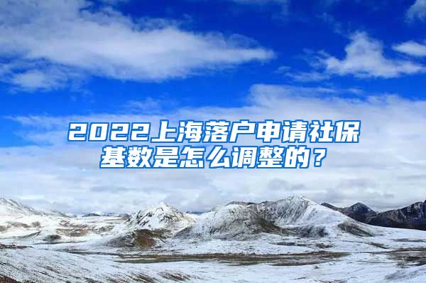 2022上海落户申请社保基数是怎么调整的？