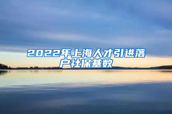 2022年上海人才引进落户社保基数