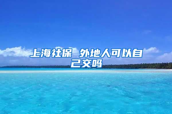 上海社保 外地人可以自己交吗