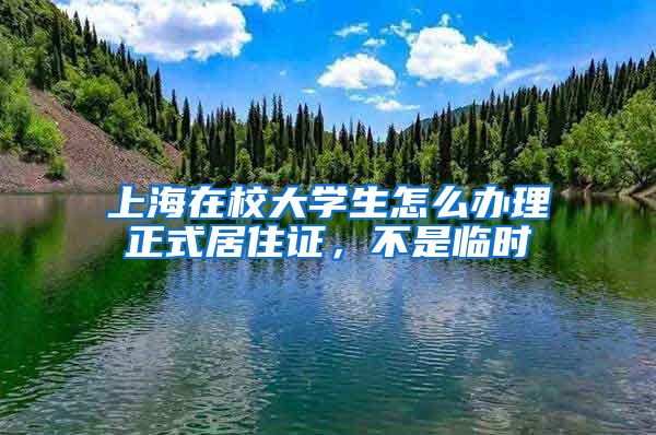 上海在校大学生怎么办理正式居住证，不是临时