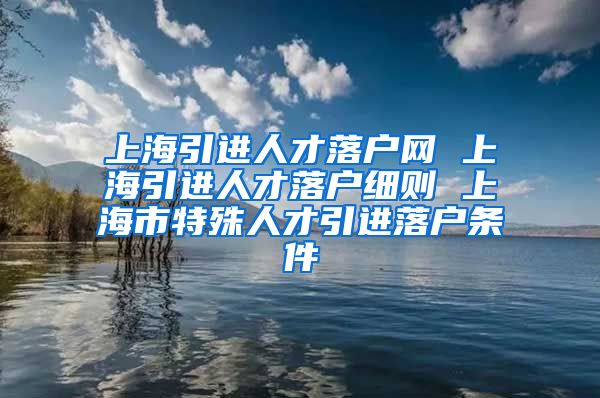 上海引进人才落户网 上海引进人才落户细则 上海市特殊人才引进落户条件