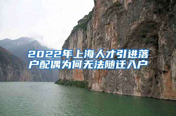 2022年上海人才引进落户配偶为何无法随迁入户