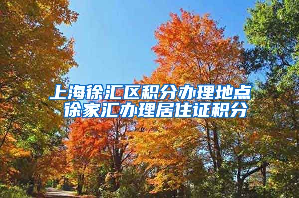 上海徐汇区积分办理地点 徐家汇办理居住证积分