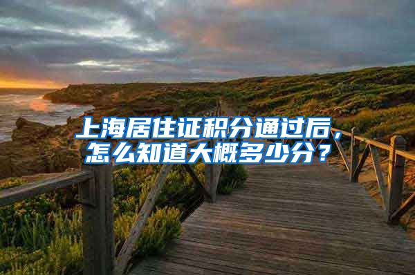 上海居住证积分通过后，怎么知道大概多少分？