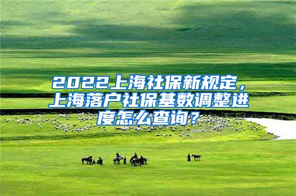 2022上海社保新规定，上海落户社保基数调整进度怎么查询？