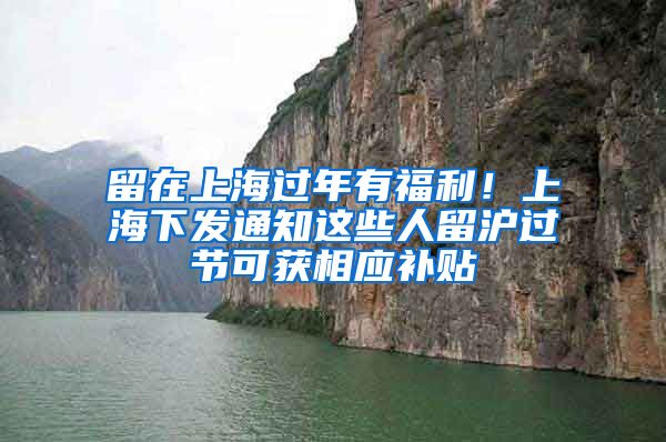 留在上海过年有福利！上海下发通知这些人留沪过节可获相应补贴