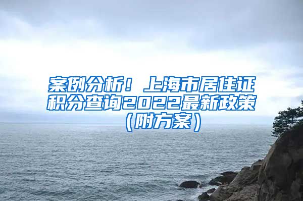 案例分析！上海市居住证积分查询2022最新政策（附方案）