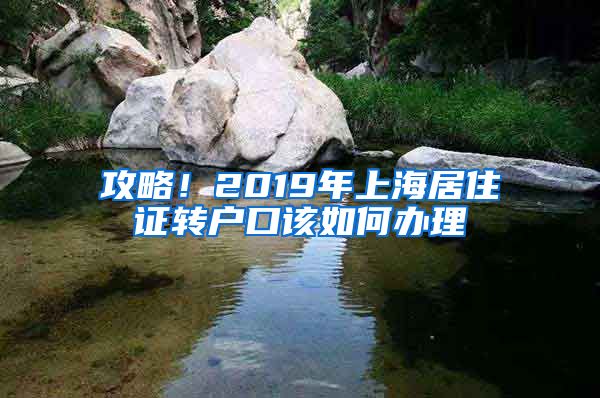 攻略！2019年上海居住证转户口该如何办理