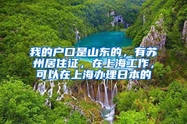 我的户口是山东的，有苏州居住证，在上海工作，可以在上海办理日本的