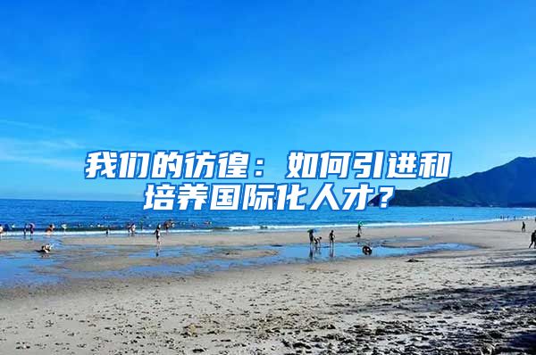 我们的彷徨：如何引进和培养国际化人才？